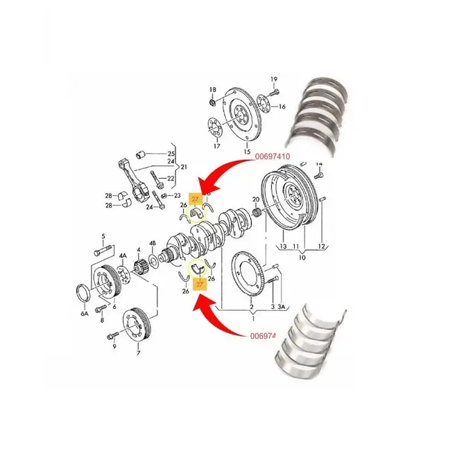 JG BRONZINA MANCAL 025 AUDI/VW A3/A4/A5/Q3/TT/JETTA/PASSAT/TIGUAN/GOLF 2.0 16V TSI/TFSI 20