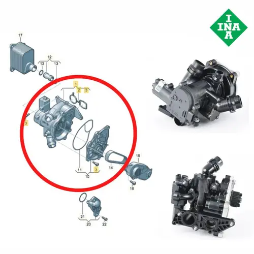 BOMBA AGUA AUDI/VW 1.8/2.0 16V 2013 A 2020 ELETRICA 06L121111H/SKU2785