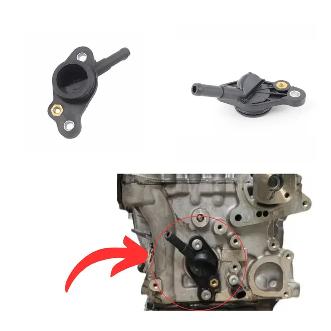 FLANGE SAÍDA ÁGUA CABEÇOTE AUDI A1 A3 A4 A5 A6 A7 TT Q3 Q5 Q7 VW GOLF JETTA TIGUAN PASSAT FUSCA CC 2013 A 2019 06K121132