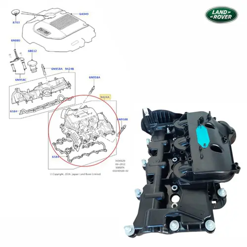 TAMPA VALVULA ESQ LAND ROVER 3.0 24V TDV6 2009 A 2016 LR105956/SKU2919