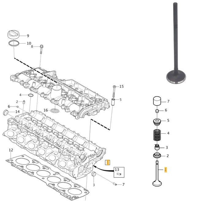 VALVULA ESC VOLVO 3.0 24V 6CC TURBO 27X130X5,94MM 2009 A 2015 30684133/SKU2703