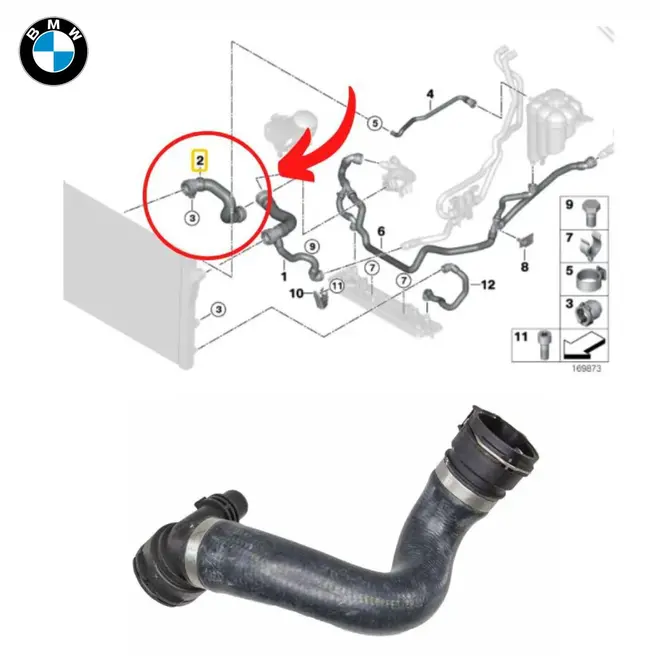 MANG SUP BMW X5/X6 3.0 24V N54/N55 2007 A 2014 17127578703/SKU2614
