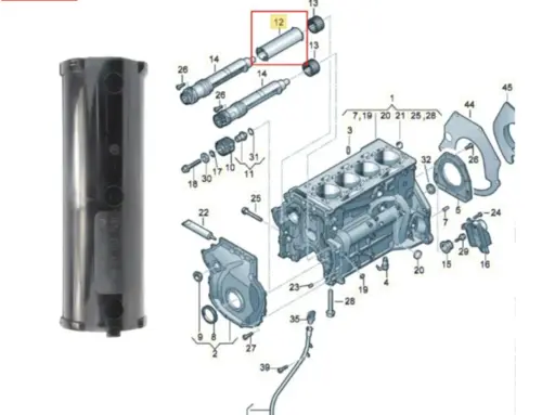 CAPA EIXO BALANCEADOR AUDI A3 A4 A5 TT Q3 Q5 VW GOLF JETTA TIGUAN PASSAT FUSCA 2.0 16V 2009 A 2014