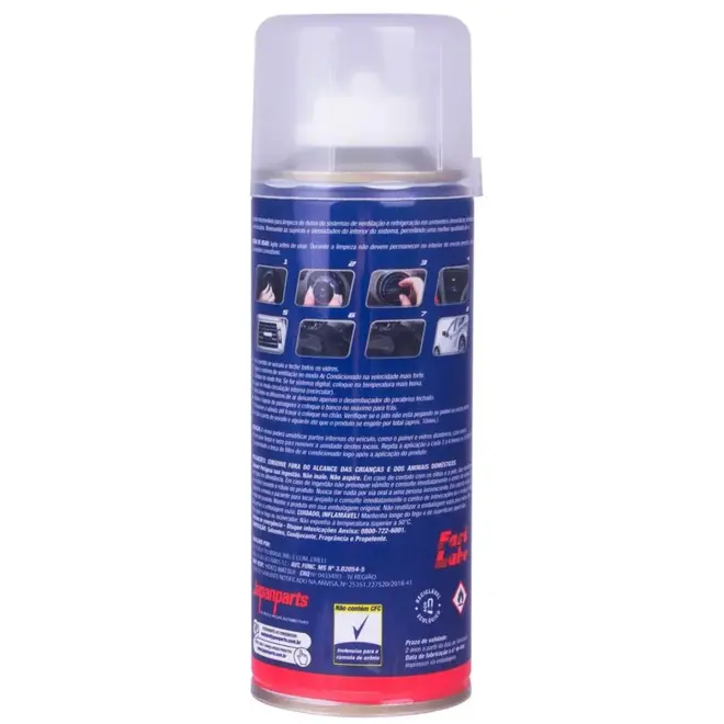LIMPA AR CONDICIONADO SPRAY 250ML HIGIENIZAÃ‡ÃƒO GRANADA FRAGRÃ‚NCIA LAVANDA JAPANPARTS SK