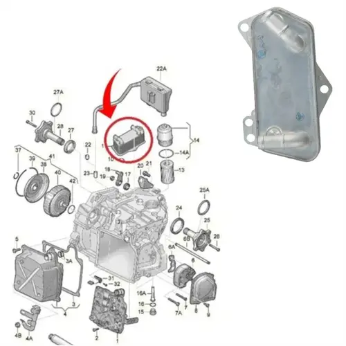 RADIADOR RESFRIAMENTO ÓLEO CÂMBIO DSG AUDI A3 Q3 TT VW TIGUAN PASSAT JETTA GOLF FUSCA 1.4 2.0 TFSI TSI 2012 A 2020 02E409061D
