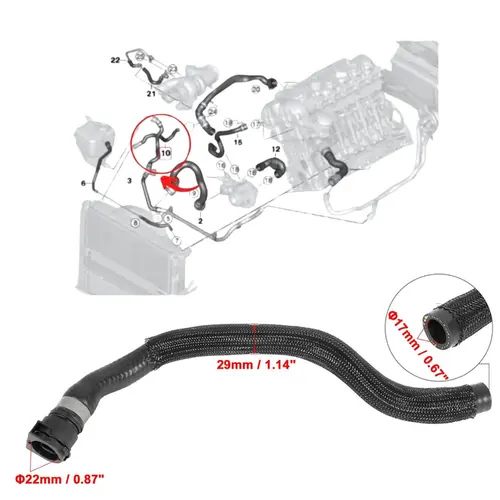 MANG RET AGUA BMW 135I/335/Z4 3.0 24V 6CC N55 2007 A 2013 17127548203/SKU2667