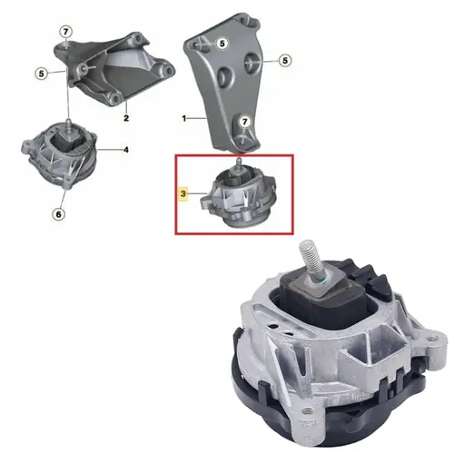 COXIM MOTOR ESQUERDO BMW X3/X4 20I/25I/28I 2.0 16V N20 GASOLINA/FLEX 2013 A 2019 221168561