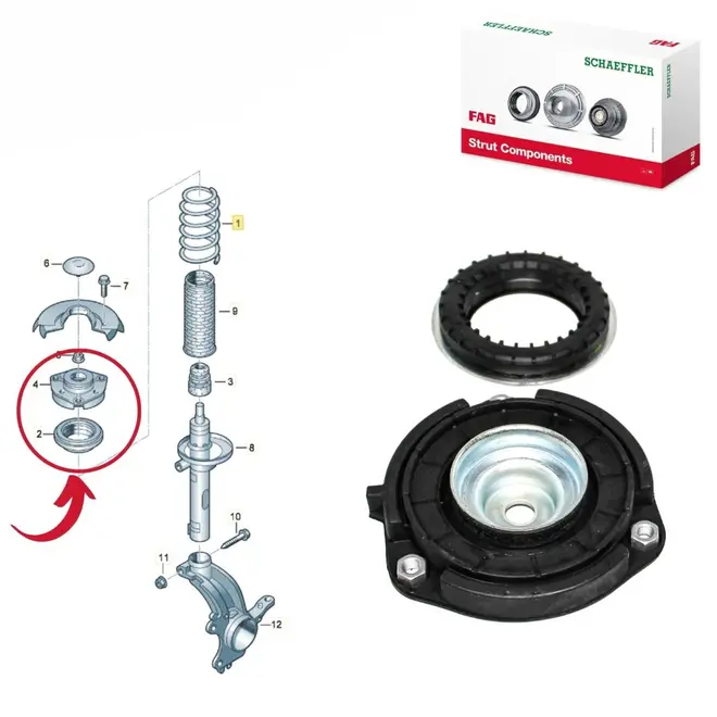 COXIM C/ ROL AMORTECEDOR DIAN AUDI/VW  1.6 8V/2.0 16V TFSI/TSI/2.5 20V/3.2 24V FSI 2005 A
