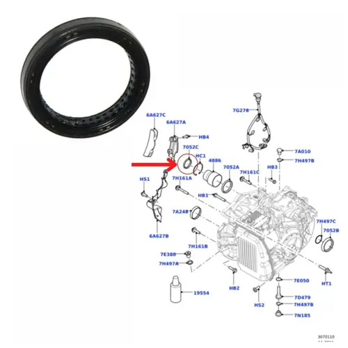 RETENTOR CAMBIO EXTERNO LD PEQ LAND ROVER/VOLVO 2.0 16V/2.5 20V/2.4 20V/3.0 24V/3.2 24V 20