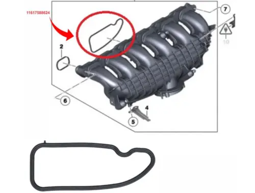 JUNTA COLETOR ADMISSÃO BMW 3.0 24V 6CC N54 N55 2004 A 2016