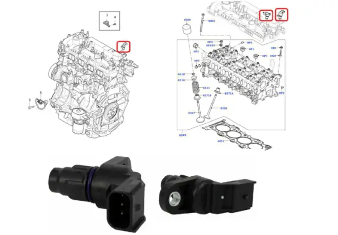 SENSOR FASE LAND ROVER EVOQUE DISCOVERY SPORT FREELANDER 2 JAGUAR XF XE F-PACE VOLVO XC60 S60 V60 V40 2.0 16V 2008 A 2019