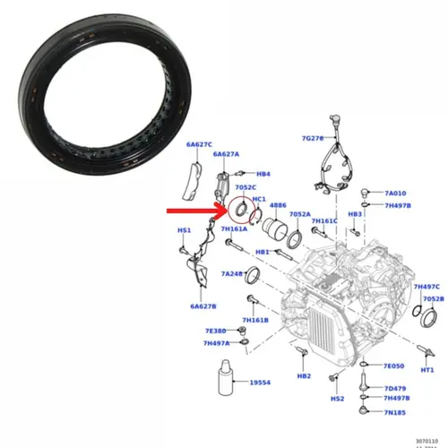 RETENTOR CAMBIO EXTERNO LD PEQ LAND ROVER/VOLVO 2.0 16V/2.5 20V/2.4 20V/3.0 24V/3.2 24V 20