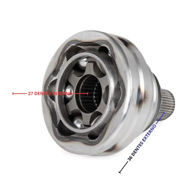 JUNTA HOMOCINÉTICA DIANTEIRA LADO RODA 27X36D TRAVA CENTRAL AUDI A3 S3 RS3 Q3 RSQ3 TTRS VW GOLF JETTA PASSAT 2010 A 2022