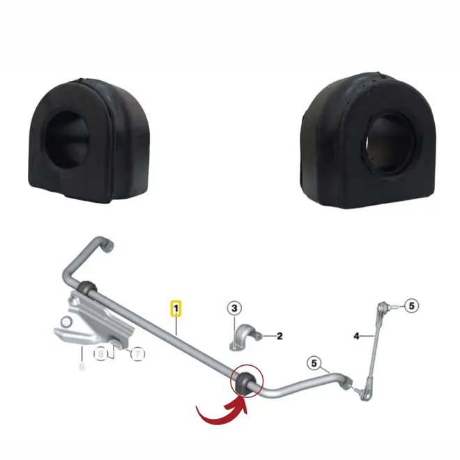 BUCHA ESTAB DIAN Ã˜ 26 MM BMW 2.0 16V N46/2.5/3.0 24B N52/N54/N55 2007 A 2016 31356765574/