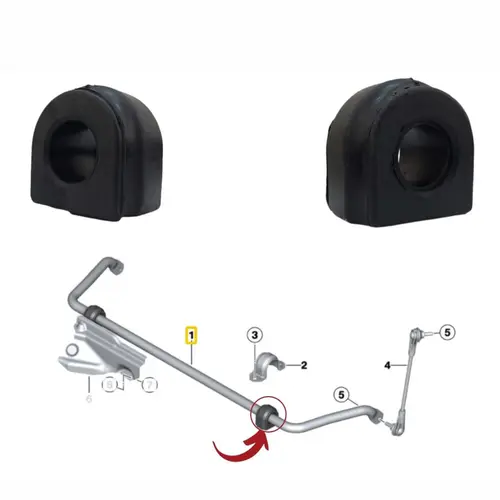 BUCHA ESTAB DIAN Ã˜ 26 MM BMW 2.0 16V N46/2.5/3.0 24B N52/N54/N55 2007 A 2016 31356765574/