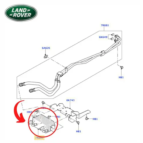 RADIADOR TROCADOR CALOR ÓLEO CÂMBIO LAND ROVER DISCOVERY 4 RANGE ROVER SPORT 3.0 24V TDV6 3.6 32V TDV8 2009 A 2016