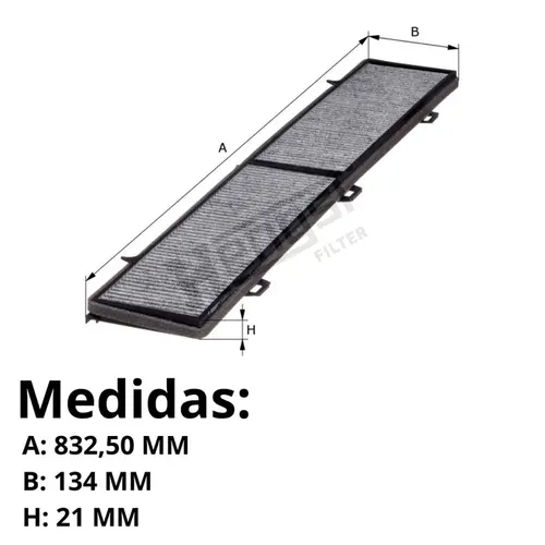 FILTRO AR CONDICIONADO CABINE BMW X1/118I/120I/135I/318I/320I/325I/330I/335I 2.0 16V/3.0 2