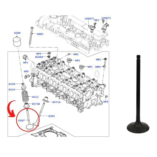 VALVULA ADM LAND ROVER/VOLVO 2.0 16V SI4 2011 A 2018 Ã˜32X1034X5,5X1 LR025301/SKU2394