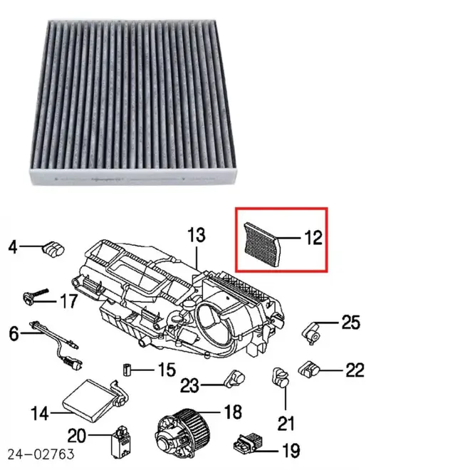 FILTRO AR CONDICIONADO CABINE BMW Z4 3.0 N52 2006 A 2008/I8 1.5 12V HYBRYD 2014 A 2023 643