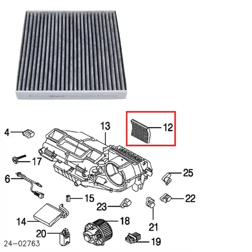 FILTRO AR CONDICIONADO CABINE BMW Z4 3.0 N52 2006 A 2008/I8 1.5 12V HYBRYD 2014 A 2023 643
