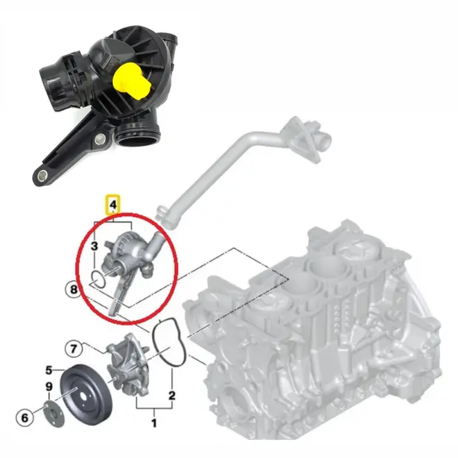 VALVULA TERMOSTATICA 116I/118I/120I/316I 1.6 16V 2010 A 2016 N13 11537600584/SKU2085