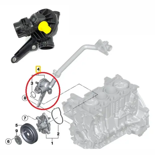 VALVULA TERMOSTATICA 116I/118I/120I/316I 1.6 16V 2010 A 2016 N13 11537600584/SKU2085