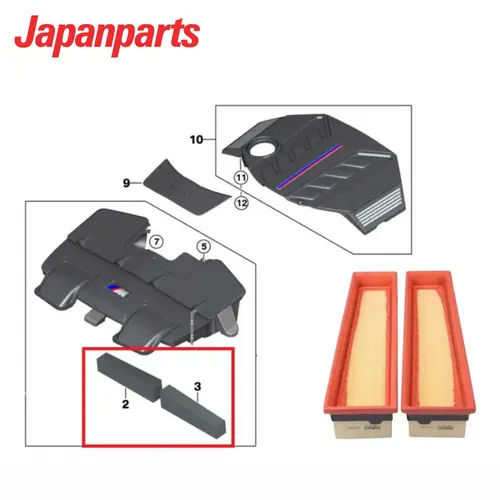 FILTRO AR MOTOR BMW X5/X6 M 4.4 32V V8 BI TURBO GASOLINA E70 2010 A 2013 13717589641/SKU24