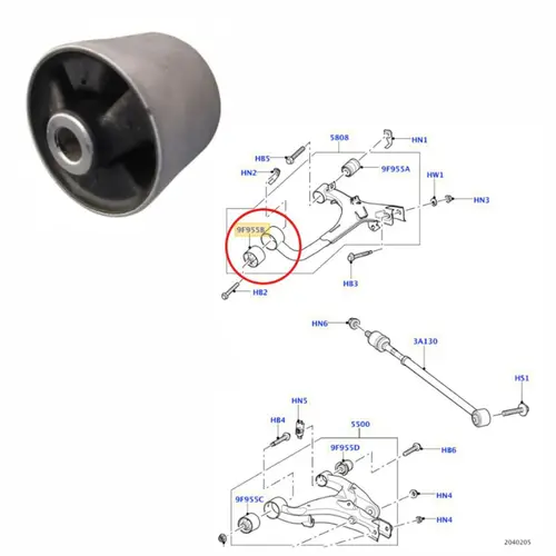 BUCHA BANDEJA TRASEIRA SUPERIOR GRANDE LAND ROVER DISCOVERY 3/DISCOVERY 4/RR SPORT 2.7/3.0