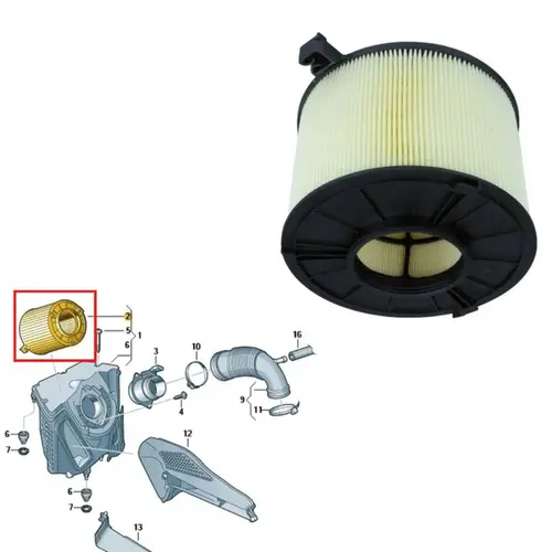 FILTRO AR MOTOR AUDI A4/A5 2.0 16V TFSI 2016 A 2022/RS4 4.2 32V V8 TFSI 2013 A 2015 8W0133