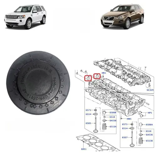 TAMPAO CABECOTE LAND ROVER/VOLVO 3.0/3.2 24V 2007 A 2017 LR006822/SKU1987