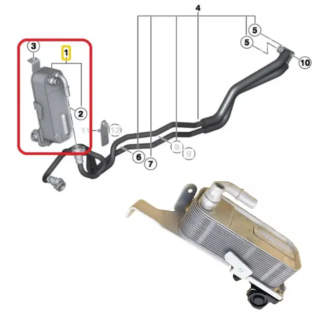 RADIADOR CAMBIO BMW X3/X4 2.0 16V/3.0 24V N20/N52/N55 2010 A 2018 17217593856/SKU2089
