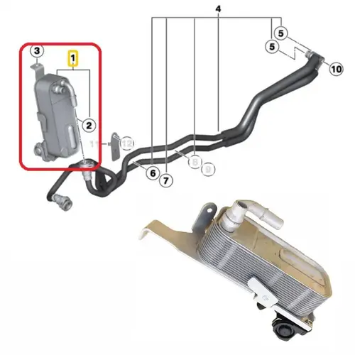 RADIADOR CAMBIO BMW X3/X4 2.0 16V/3.0 24V N20/N52/N55 2010 A 2018 17217593856/SKU2089