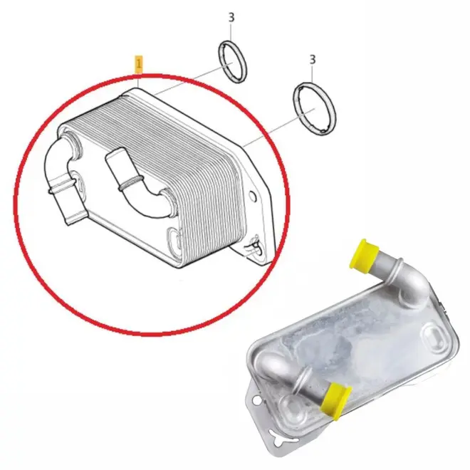 RADIADOR OLEO VOLVO S60/S80/V40/V60/V70/XC60/XC70 2.0 16V T5 2013 A 2018 31293761/SKU2083