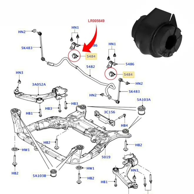 BUCHA BARRA ESTABILIZADORA DIANTEIRA LAND ROVER EVOQUE DISCOVERY SPORT FREELANDER 2 VOLVO XC60 XC70 S60 S80 V60 V70 2007 A 2016