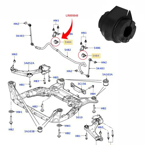 BUCHA BARRA ESTABILIZADORA DIANTEIRA LAND ROVER EVOQUE DISCOVERY SPORT FREELANDER 2 VOLVO XC60 XC70 S60 S80 V60 V70 2007 A 2016