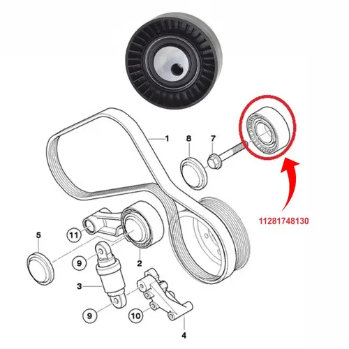 POLIA ROLO GUIA CORREIA ALTERNADOR 316I 318I 320I 323I 325I 328I 330I M3 520I 525I M5 X5 Z3 Z4 1990 A 2013