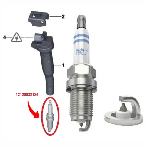 VELA IGINICAO DUPLA PLATINA BMW 2.0 16V N46 2007 A 2015 12120032134134