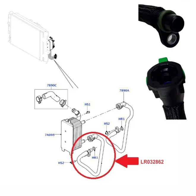 MANG ENTRADA AGUA TROCADOR CALOR P/ CAMBIO LAND ROVER EVOQUE 2.0 16V SI4/2.2 16V SD4 2011