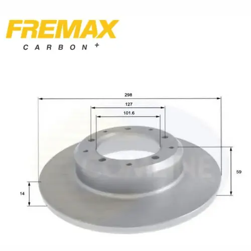 DISCO FREIO TRAS LAND ROVER DEFENDER 110/130 2.5 8V TDI/2.4 16V  1995 A 2010 SDB000330/SKU