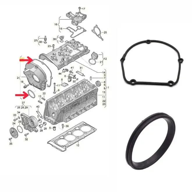 JUNTA TAMPA DIANTEIRA DISTRIBUIÇÃO CABEÇOTE AUDI A3 A4 A5 Q3 Q5 TT VW FUSCA JETTA PASSAT CC TIGUAN EOS 2.0 16V TFSI TSI 2007 A 2016