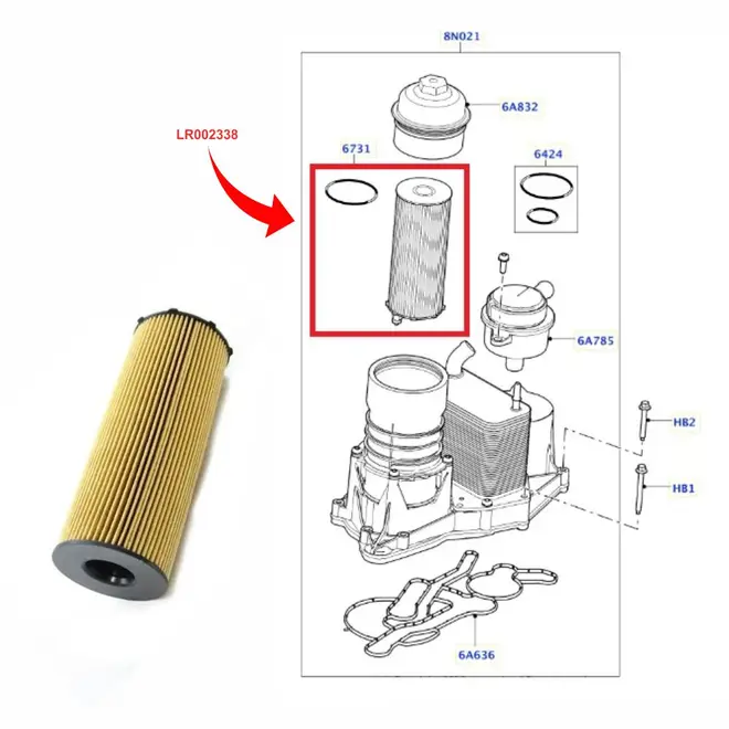 FILTRO ÓLEO LUBRIFICANTE MOTOR REFIL LAND ROVER RANGE ROVER SPORT VOGUE 3.6 32V TDV8 DIESEL 2007 A 2011