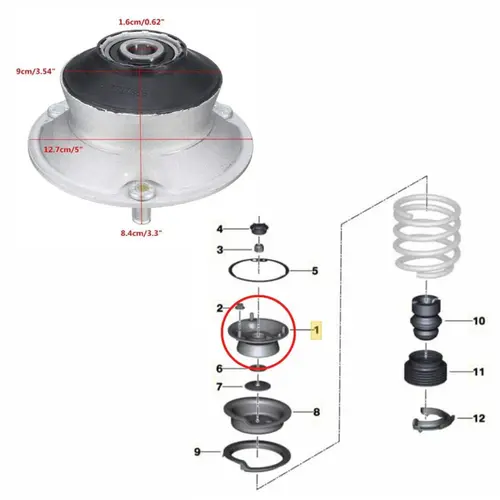 COXIM BATENTE SUPERIOR AMORTECEDOR DIANTEIRO  BMW 31336760943/SKU2367