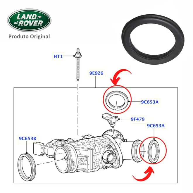 ANEL VEDACAO CORPO ACELERADOR LAND ROVER 2.7/3.0 24V TDV6 2005 A 2017 1316152/SKU2418
