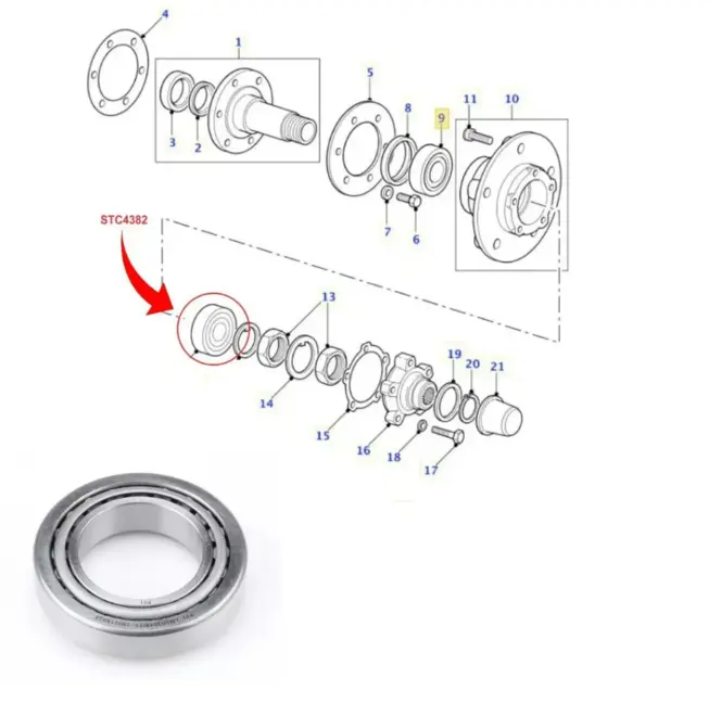 ROLAMENTO RODA LAND ROVER DEFENDER 90 110 130 DISCOVERY 1 2.5 3.9 8V 10V 16V 1989 A 2010