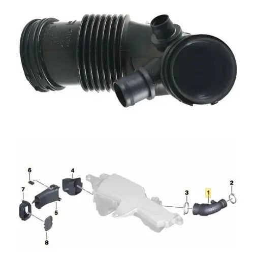 MANGUEIRA TUBO SANFONADO CAIXA FILTRO ADMISSÃƒO AR MOTOR BMW 116/118/316/320 1.6 16V N13 2