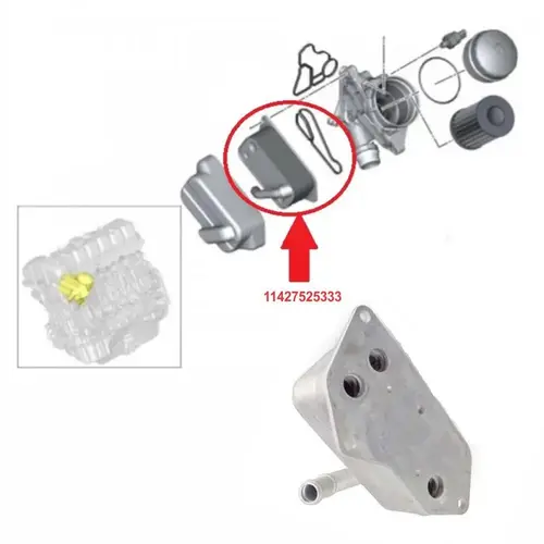 RADIADOR OLEO BMW 2.0 16V N20/ 2.5 24V N52 / 3.0 24V N52N / 3.0 24V N55 2006 A 2019 114275