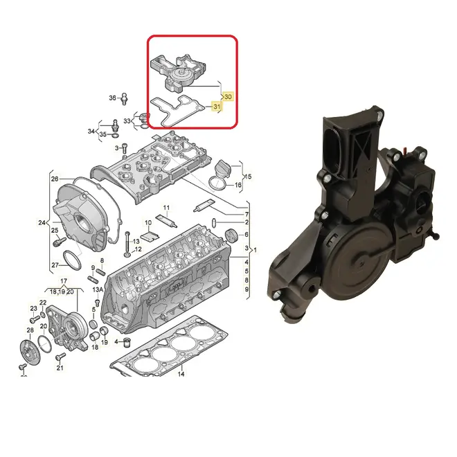 VALVULA ANTICHAMA AUDI/VW A3/A4/A5/Q3/TT/JETTA/PASSAT/TIGUAN/GOLF 2.0 16V TSI/TFSI 2009 A