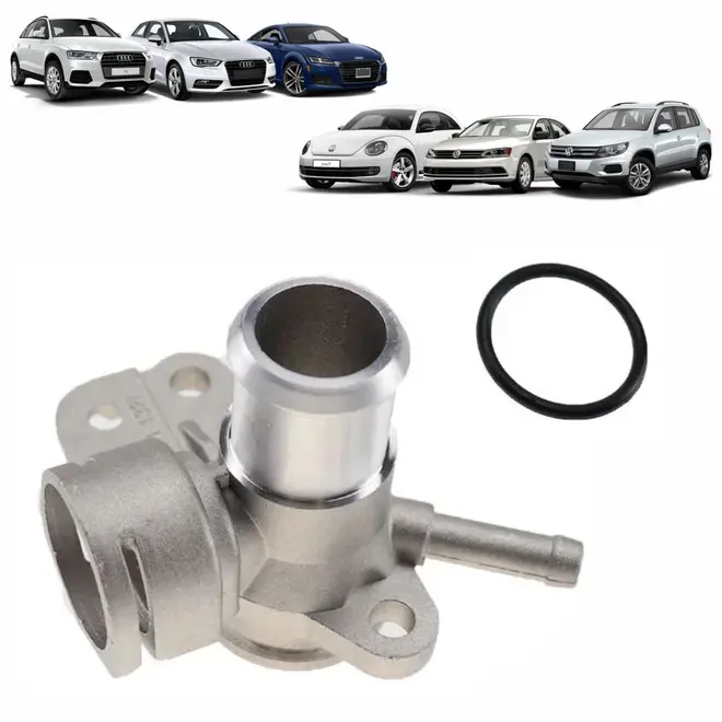 FLANGE SAÍDA DE ÁGUA DO CABEÇOTE AUDI A3 A4 A5 Q3 Q5 TT VW GOLF JETTA PASSAT TIGUAN FUSCA 2.0 16V TSI TFSI 2009 A 2014