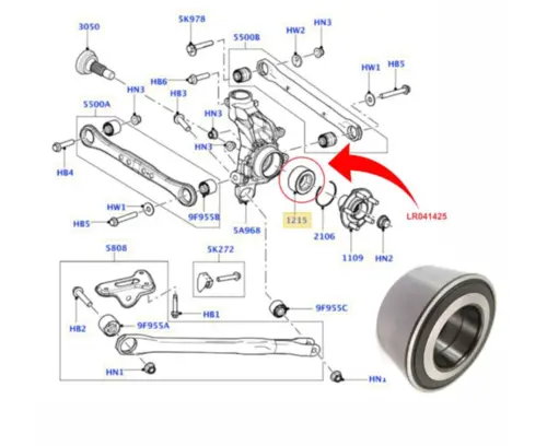 ROLAMENTO RODA LAND ROVER FREELANDER 1 2 3.2 2.5 2.2 2.0 V6 SD4 SI4 2000 A 2015