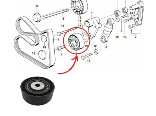 ROLAMENTO POLIA GUIA CORREIA BMW 316 318 320 323 325 328 330 525 528 530 M3 X3 Z3 Z4 GASOLINA 1990 A 2012